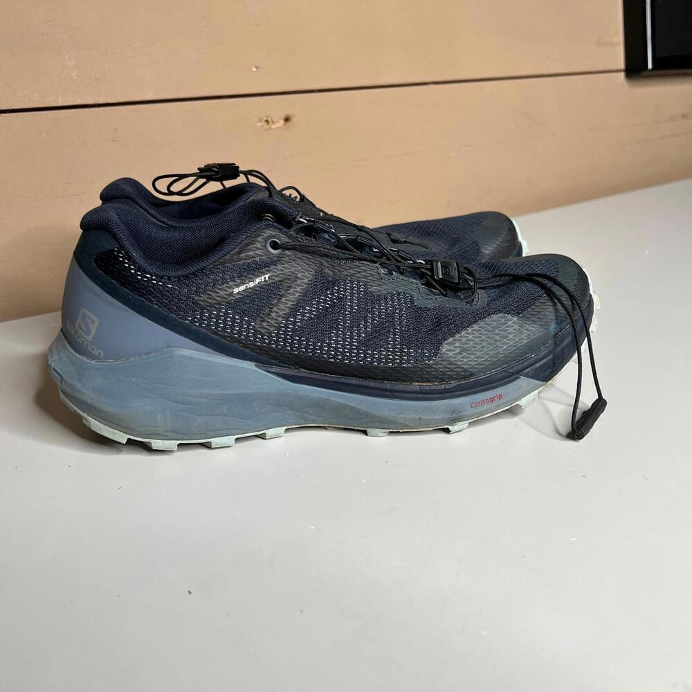 Salomon Sense Ride 3 Trail‎ Running Shoes Black Gray Women US 6.5 EU 38